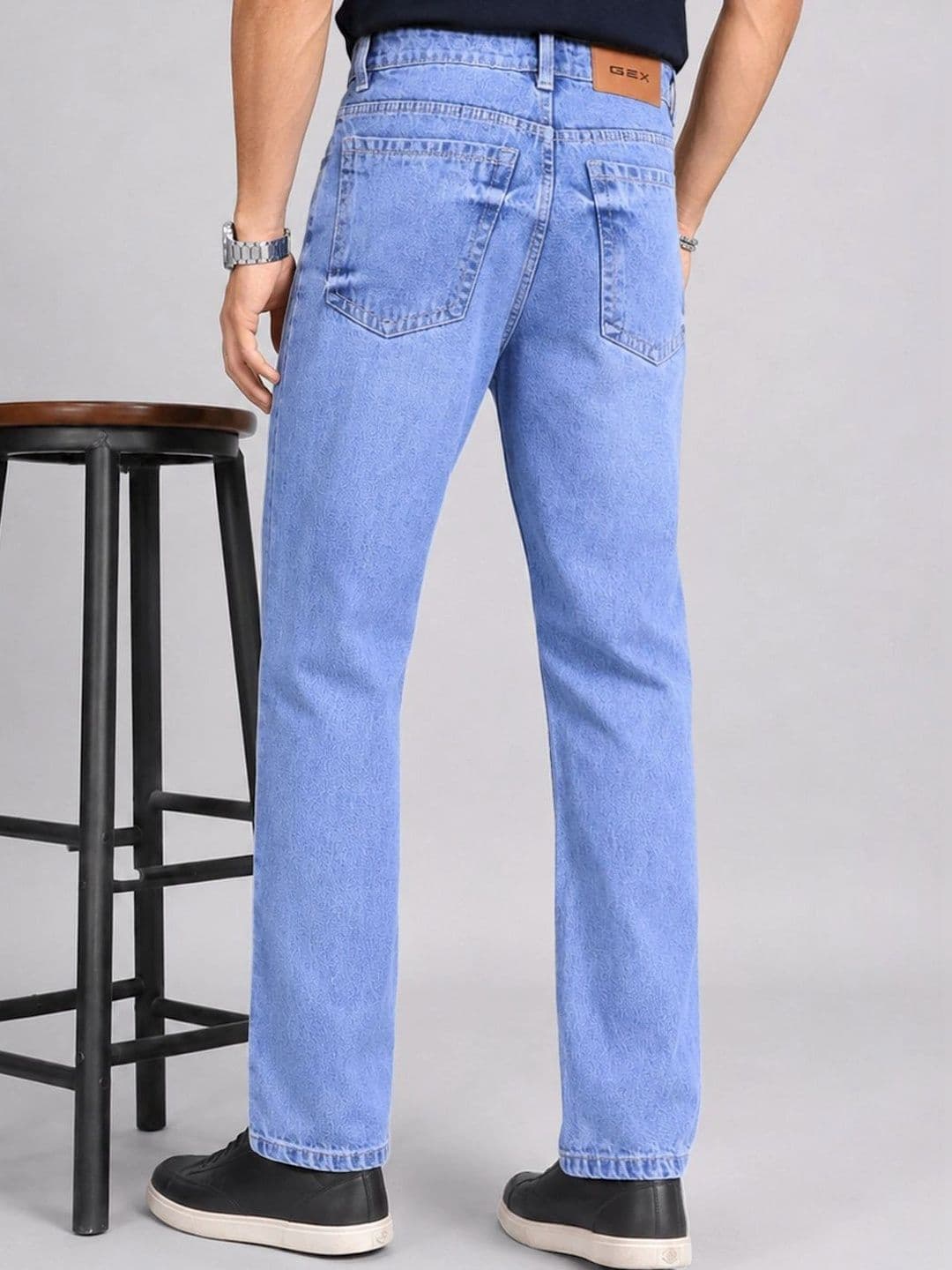 GEX Men Jean Straight Fit Mid-Rise Light Fade Jeans thumbnail 4