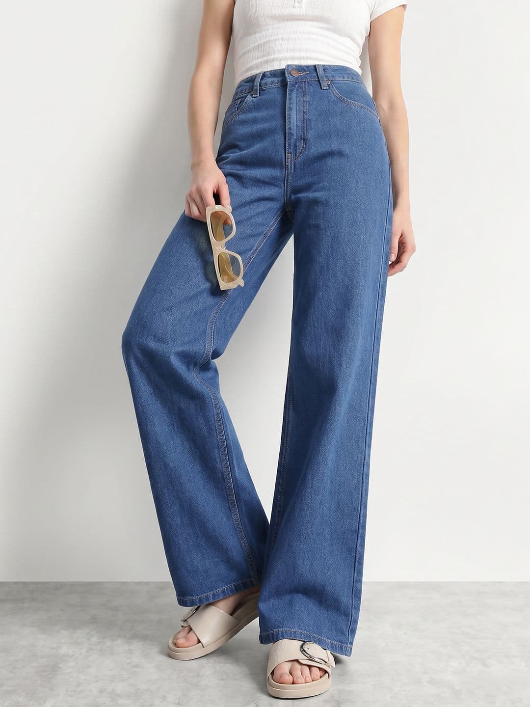 Mast & Harbour Women Flared Fit High-Rise Jeans - view 1