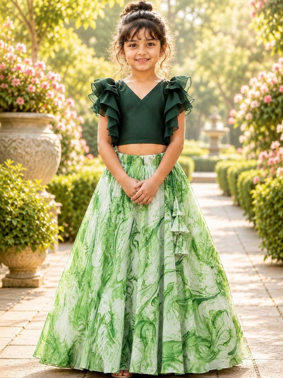 Sangria Girls Ready to Wear Lehenga & - view 1