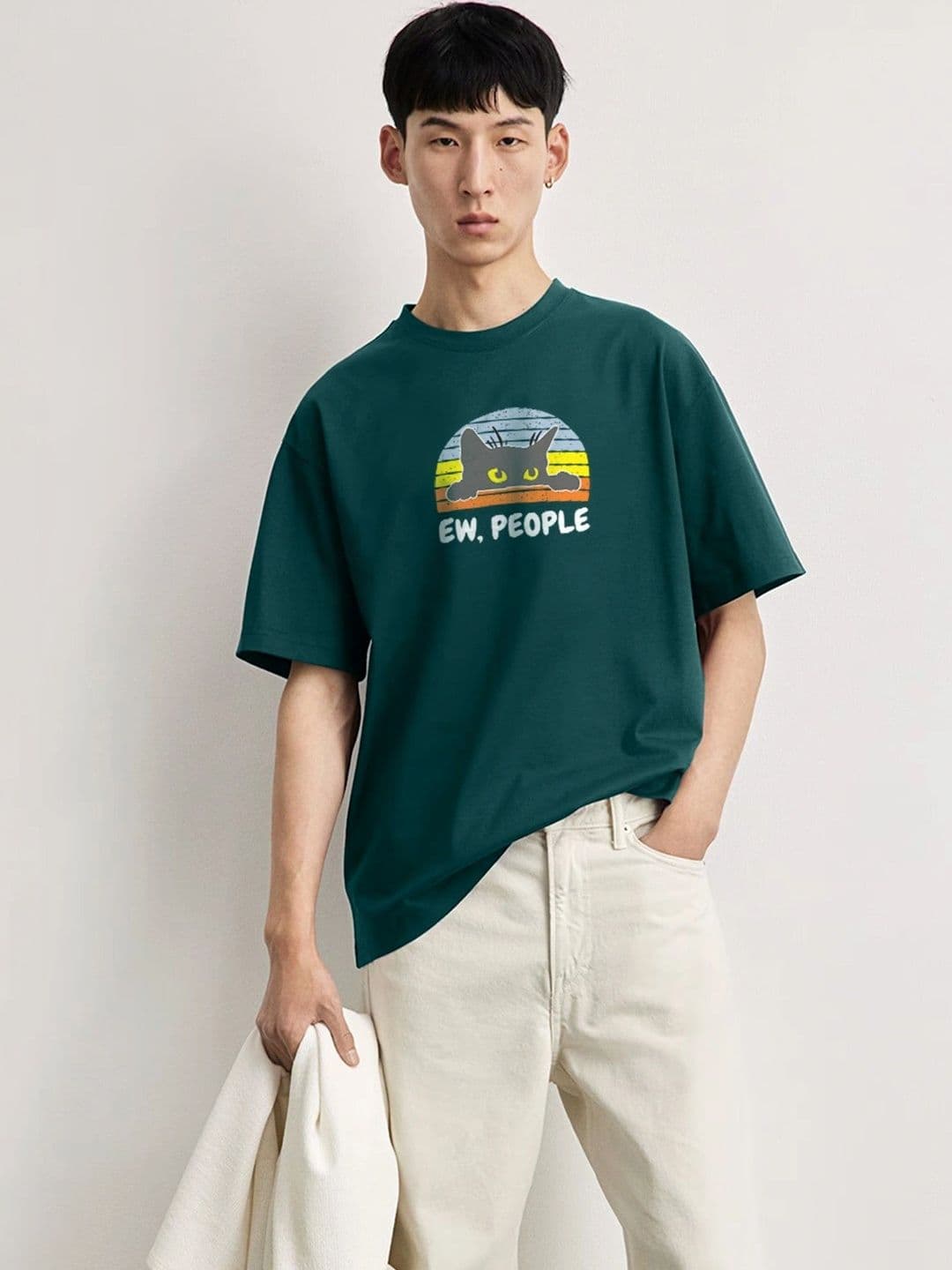 Moda rapido X TOGS & TERRE Men Printed Drop-Shoulder Sleeves Organic Cotton Blend T-shirt - view 1