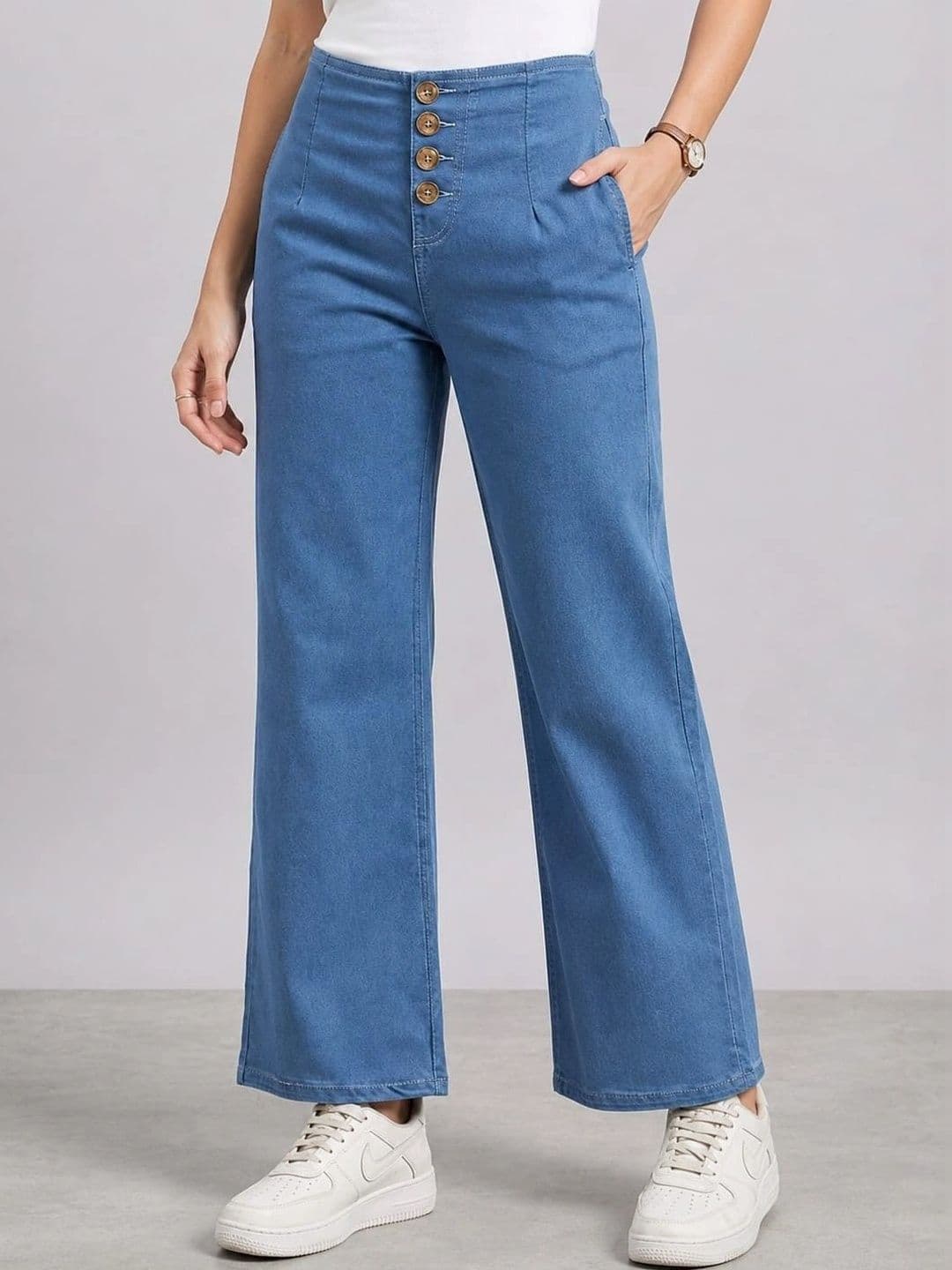 Mast & Harbour Women Comfort Straight Fit High-Rise Jeans - view 1