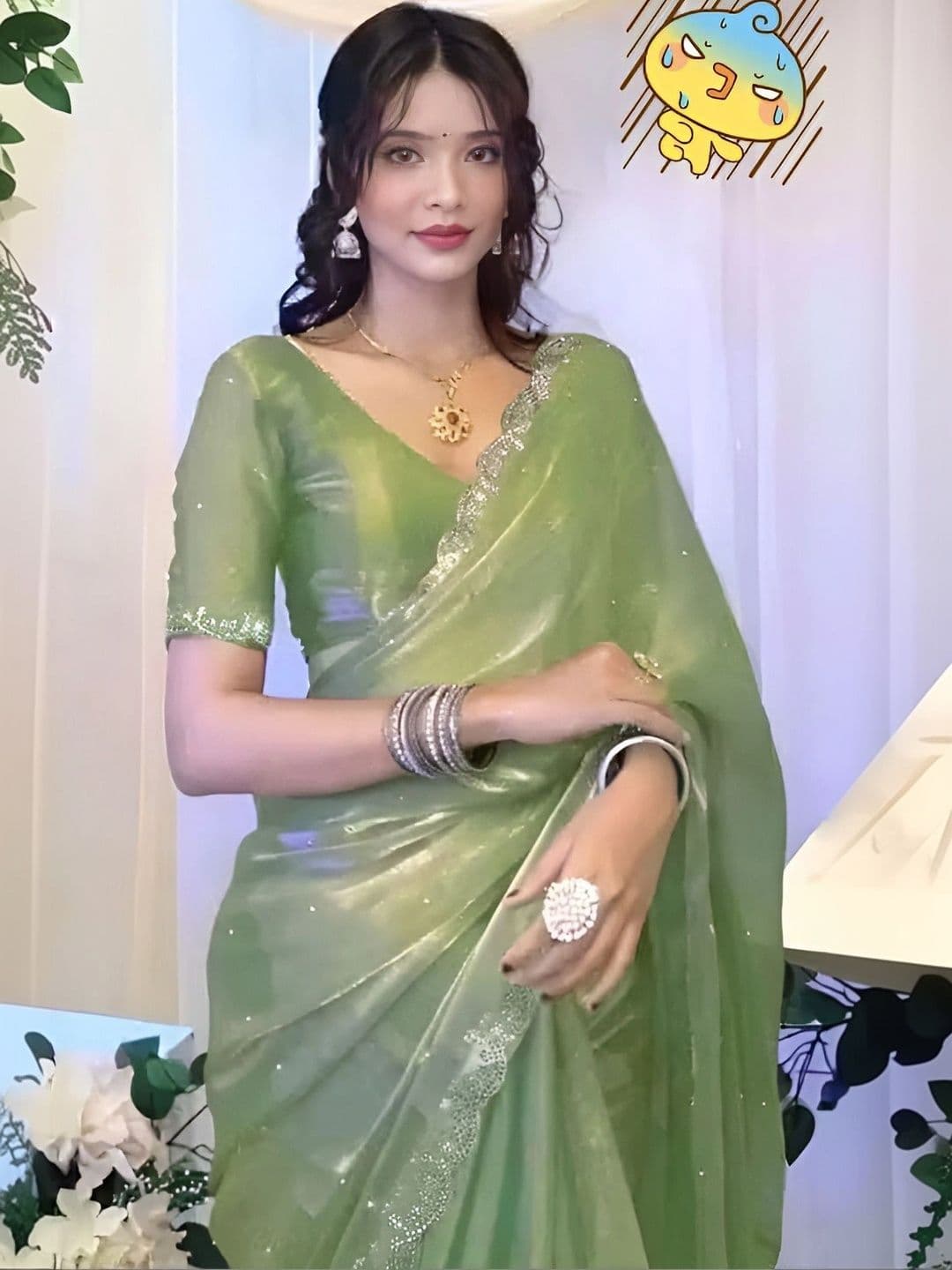 RENBRIZA Net Saree - view 1