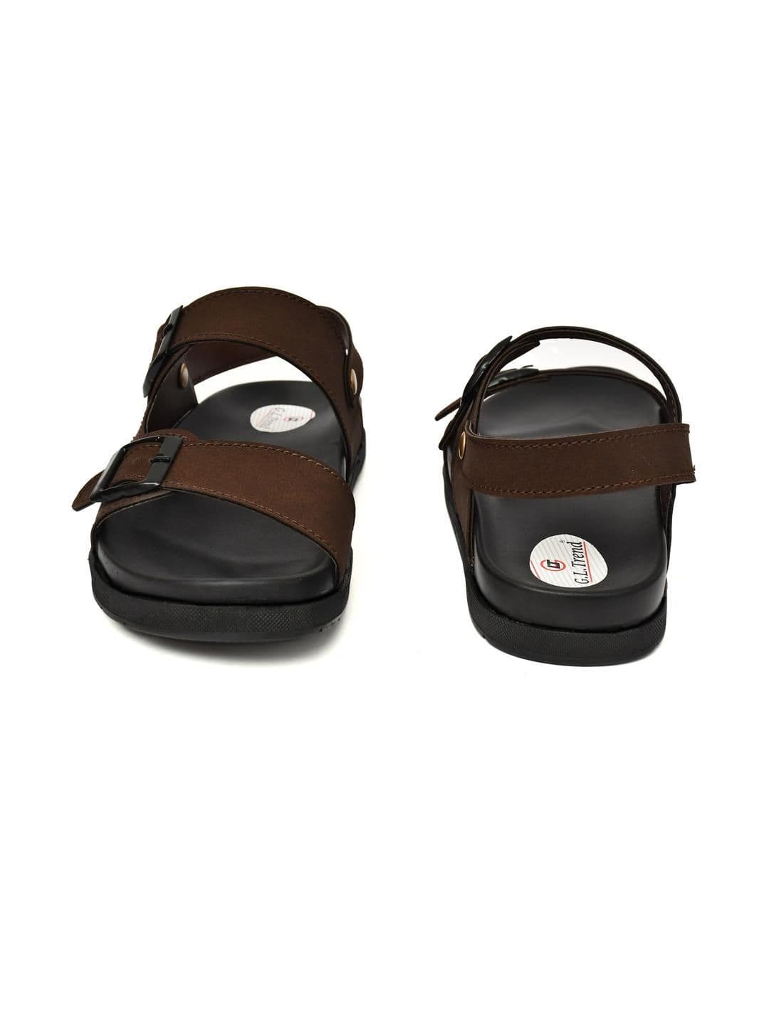 G L Trend Brown Leather Sandals thumbnail 7