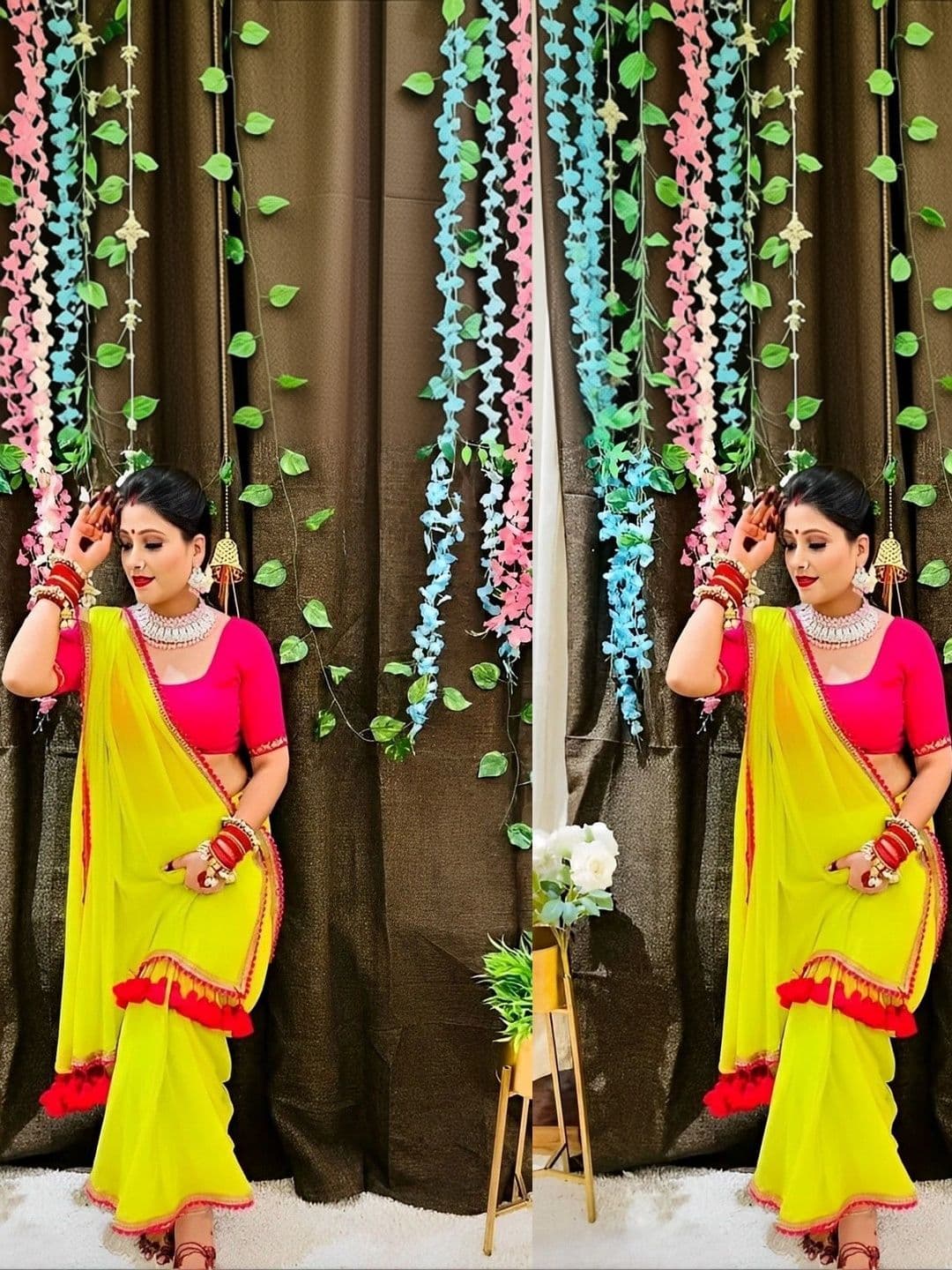 RENBRIZA Poly Georgette Saree - view 1