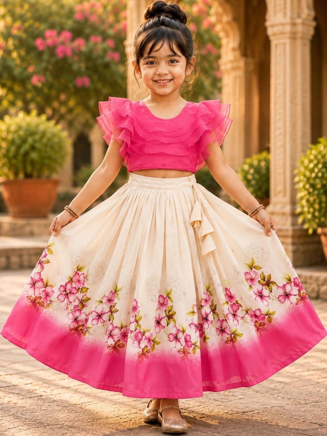Sangria Girls Ready to Wear Lehenga & - view 1