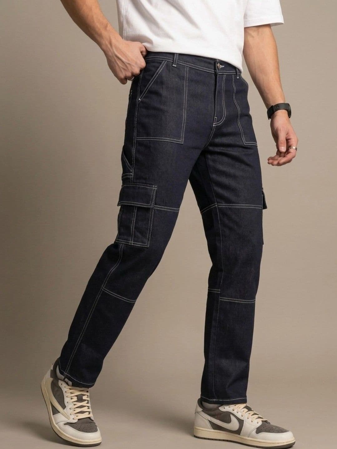 Kook N Keech Men Classic Regular Fit Mid-Rise Stretchable Jeans - view 1