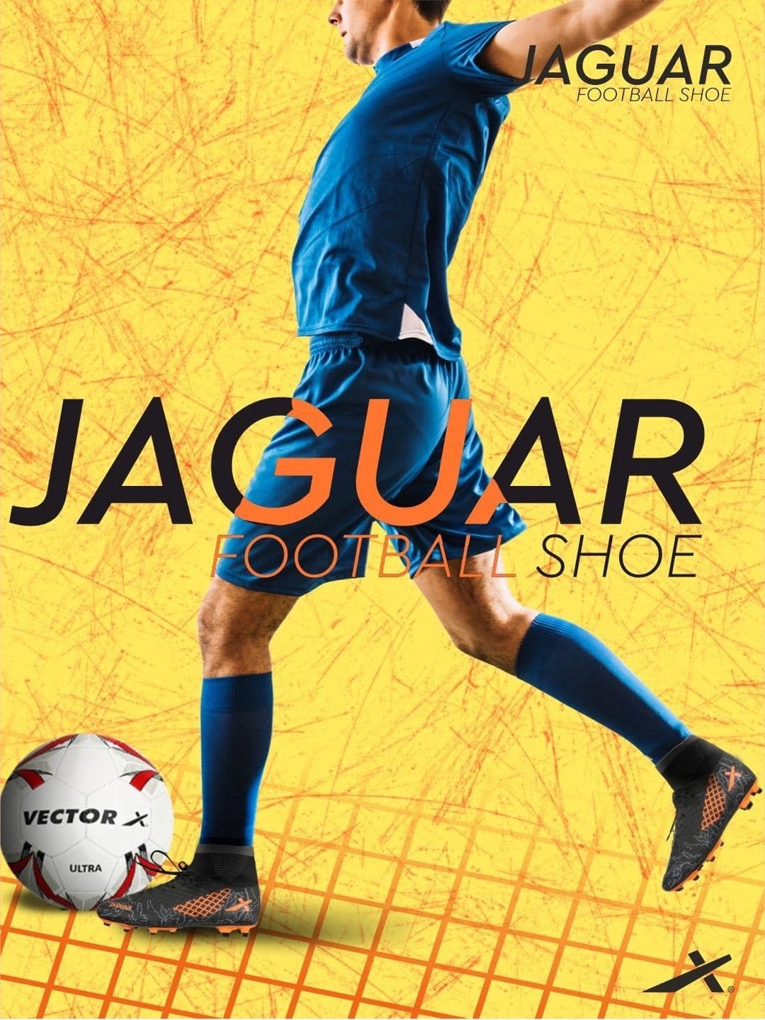 VECTOR X Soccer Studs PU Synthetic & Textile Upper with Rib Ankle TPU Sole Football Shoes thumbnail 7