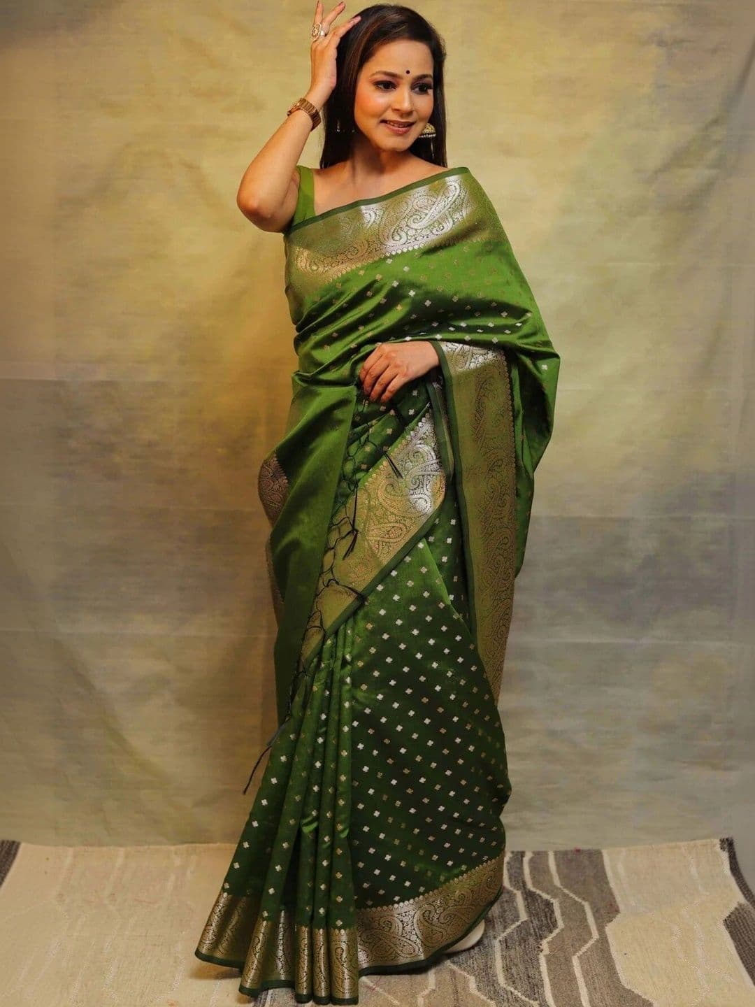 VS MALL Ethnic Motifs Zari Banarasi Saree - view 1