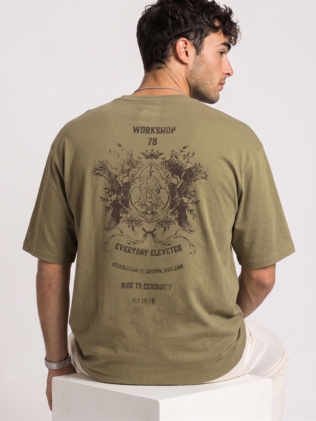 The Roadster Life Co. Relaxed Fit Graphic Printed Pure Cotton T-shirt - view 1
