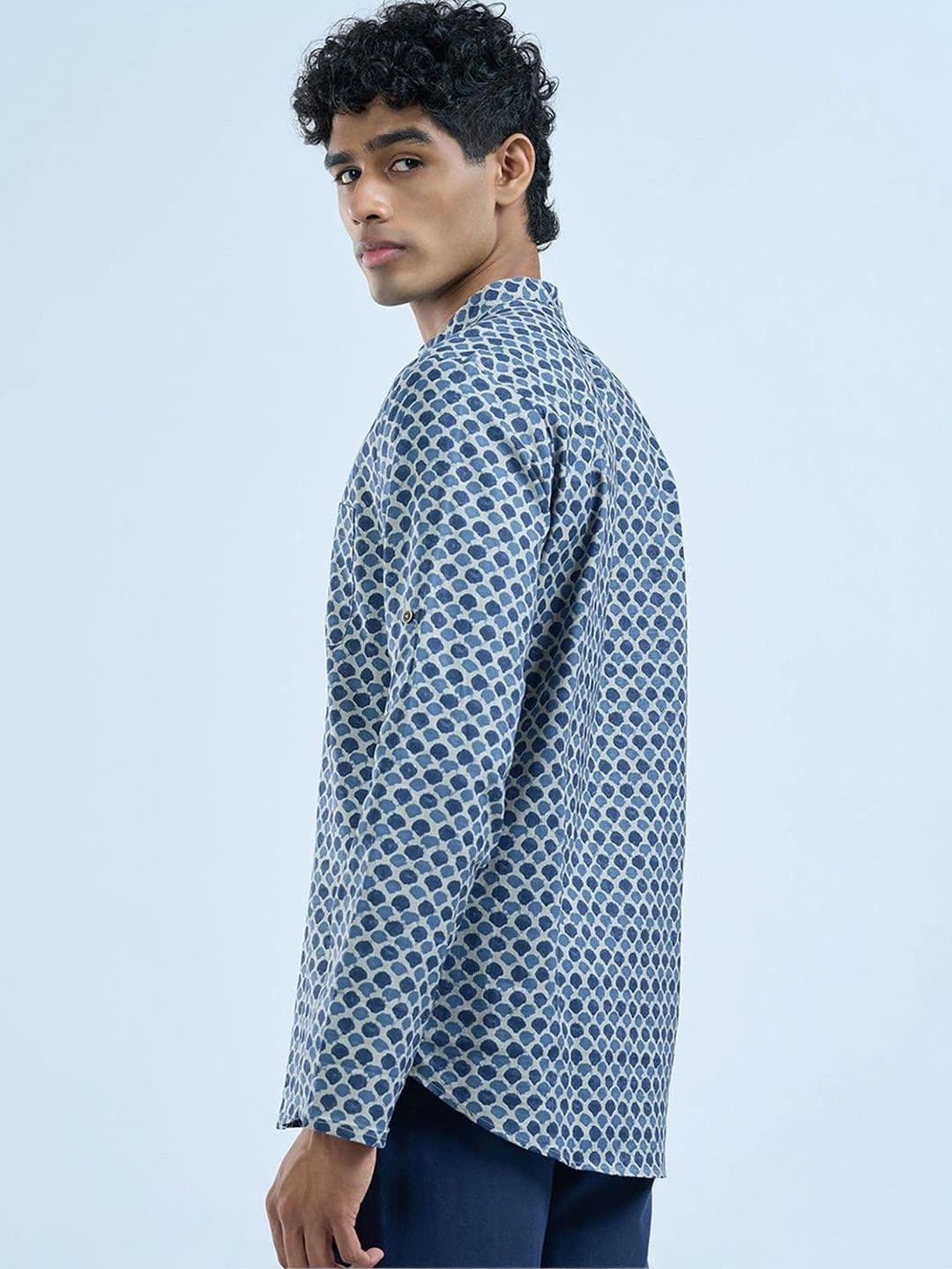 indus route by Pantaloons Men Printed Indie Prints Kurta thumbnail 4