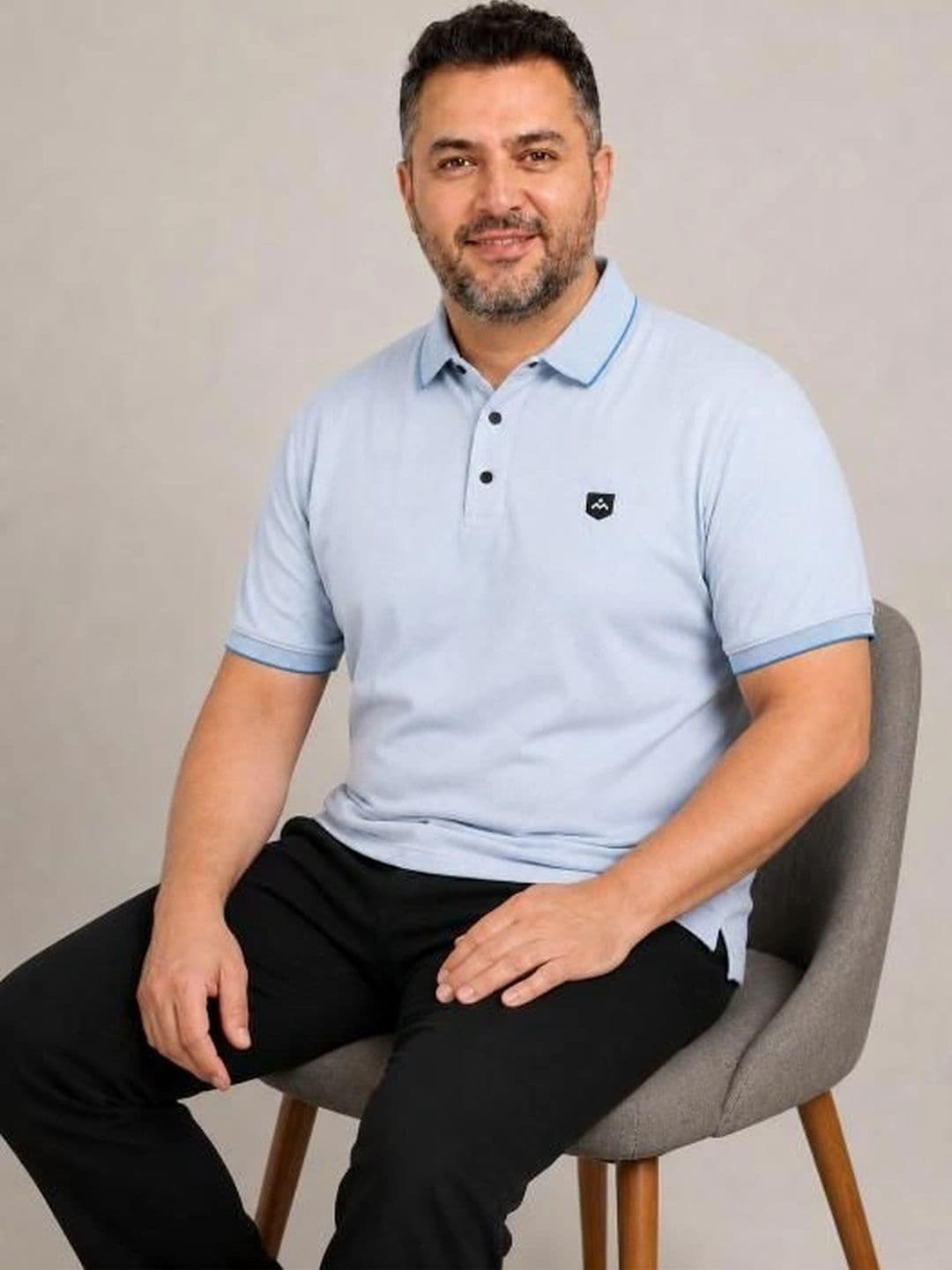 METRONAUT PLUS Men Brand Logo Polo Collar T-shirt thumbnail 2