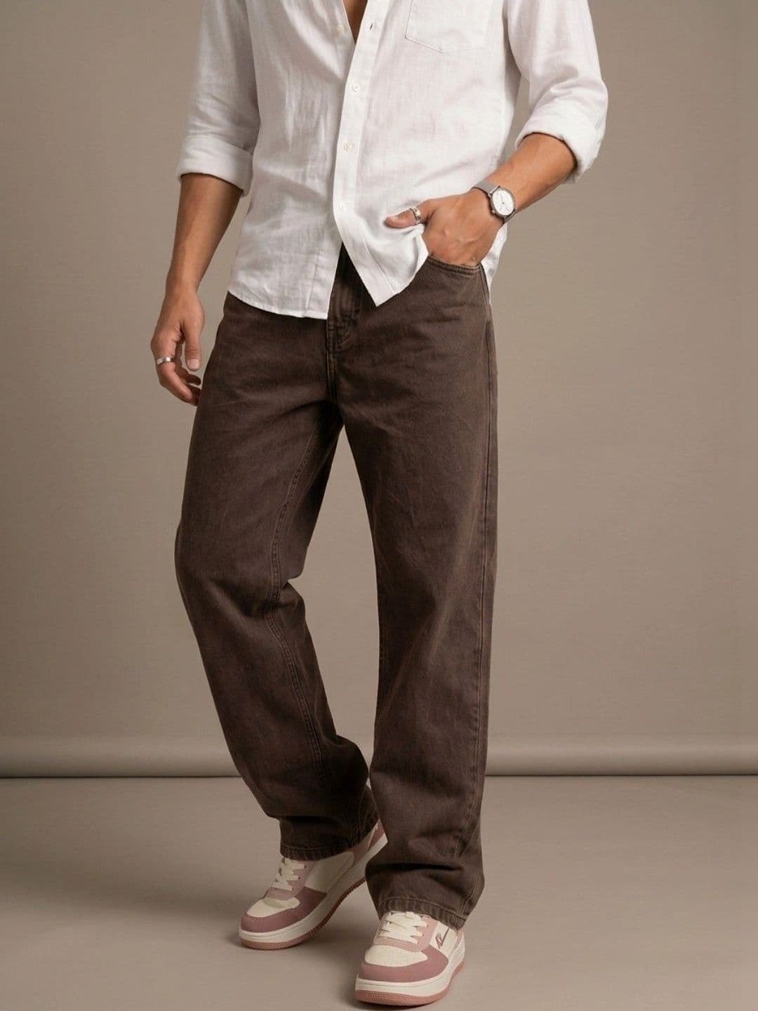 Encrypt Men Classic Regular Fit Mid-Rise Stretchable Jeans - view 1
