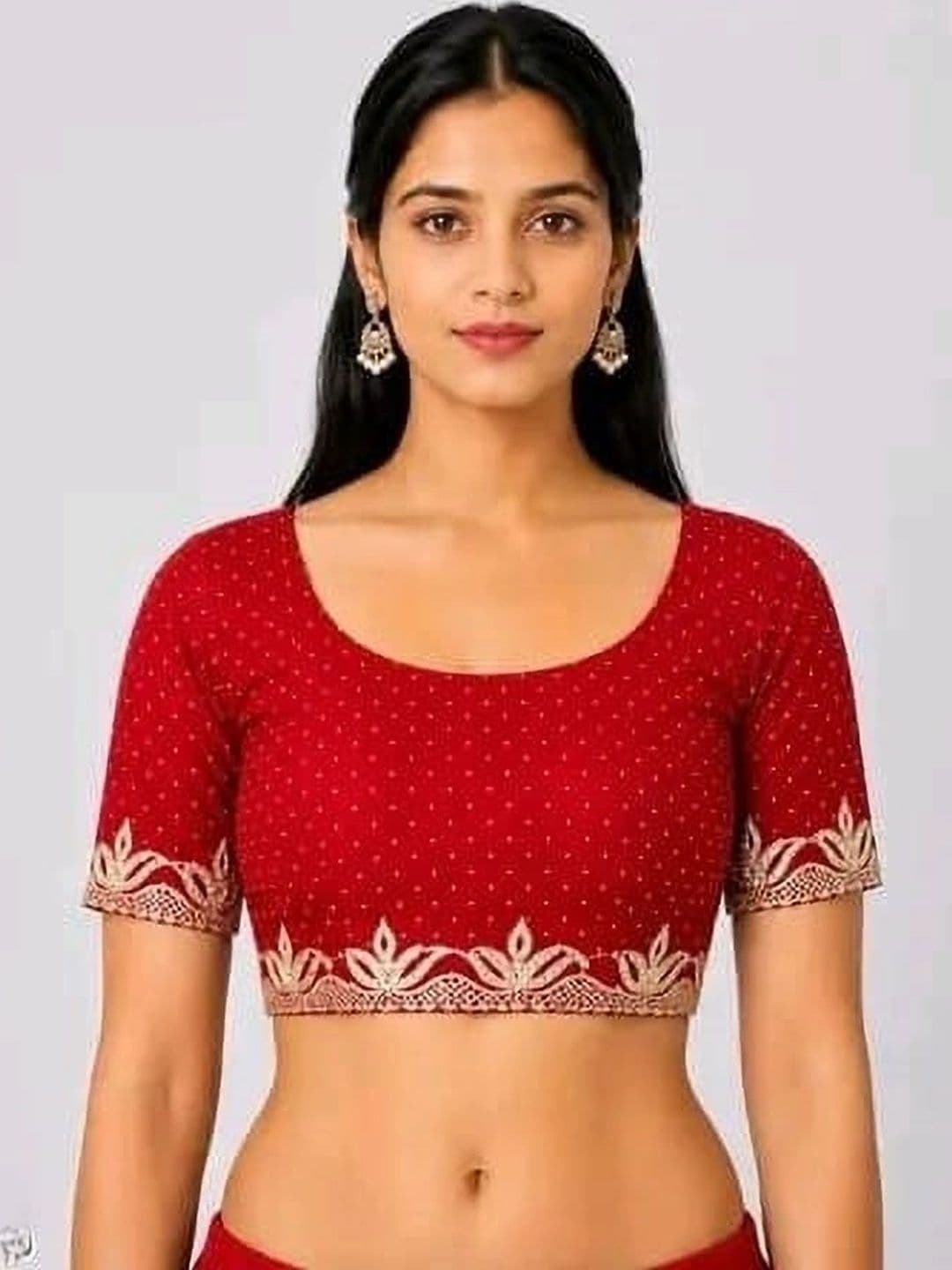 RENBRIZA Embellished Poly Georgette Saree - view 1