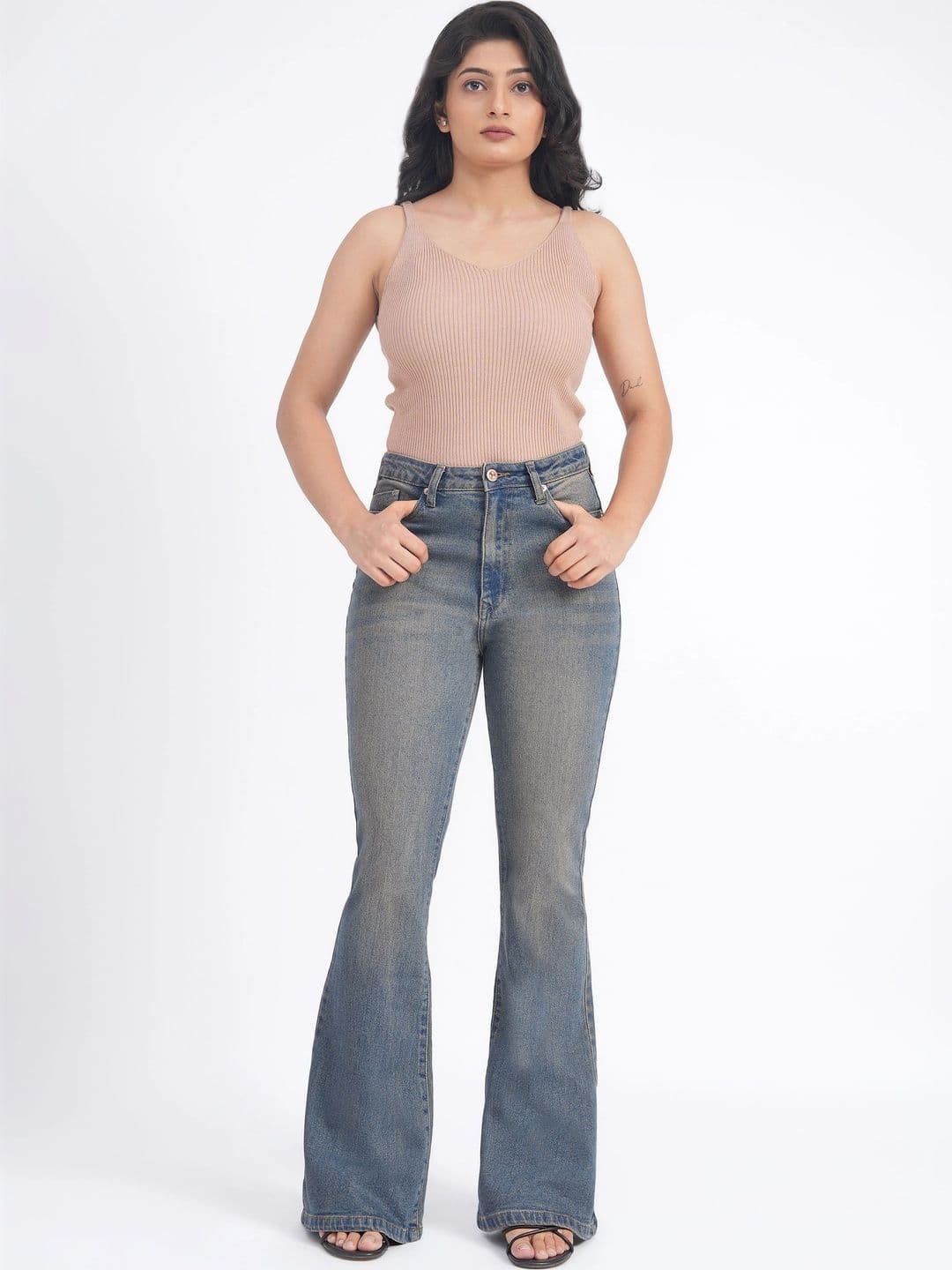 Defrost Jeans Women Bootcut High-Rise Stretchable Jeans thumbnail 3