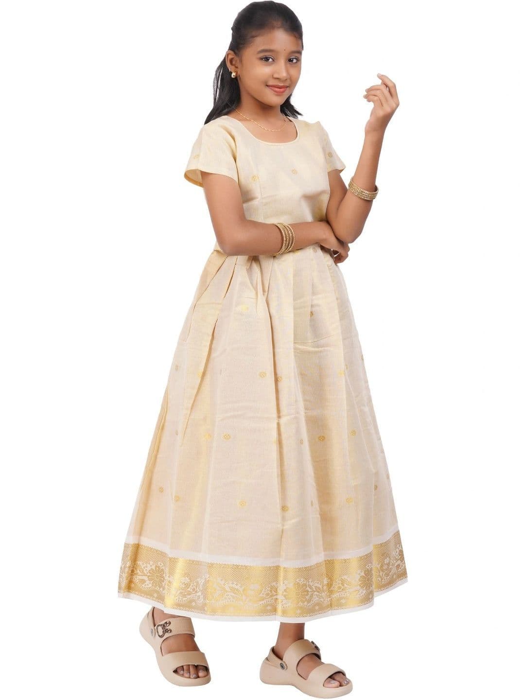 SKV ETHNIVERSE Girls Ready to Wear Lehenga & thumbnail 6
