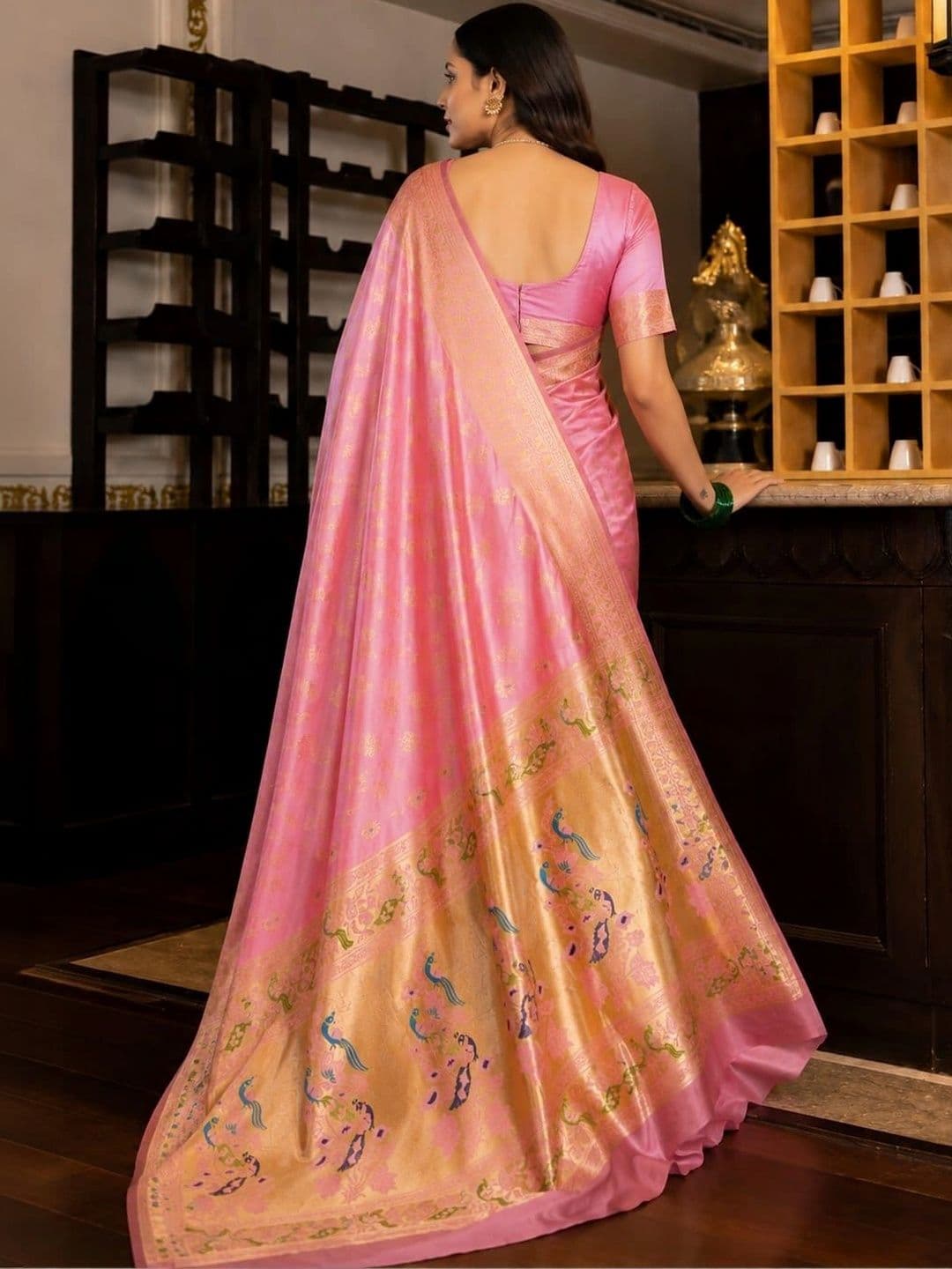 Moda Rapido Paisley Zari Art Silk Designer Banarasi Saree thumbnail 4