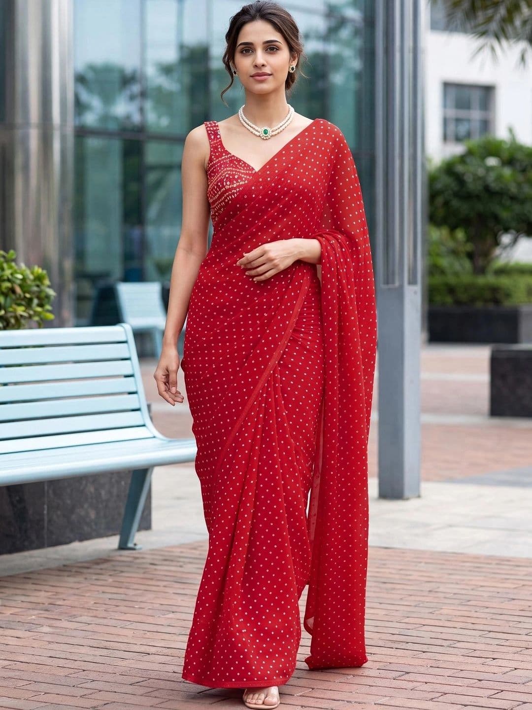 Looootnest Embellished Pure Georgette Saree thumbnail 5