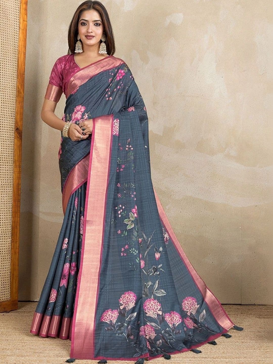 Kesarii Fusion Saree - view 1