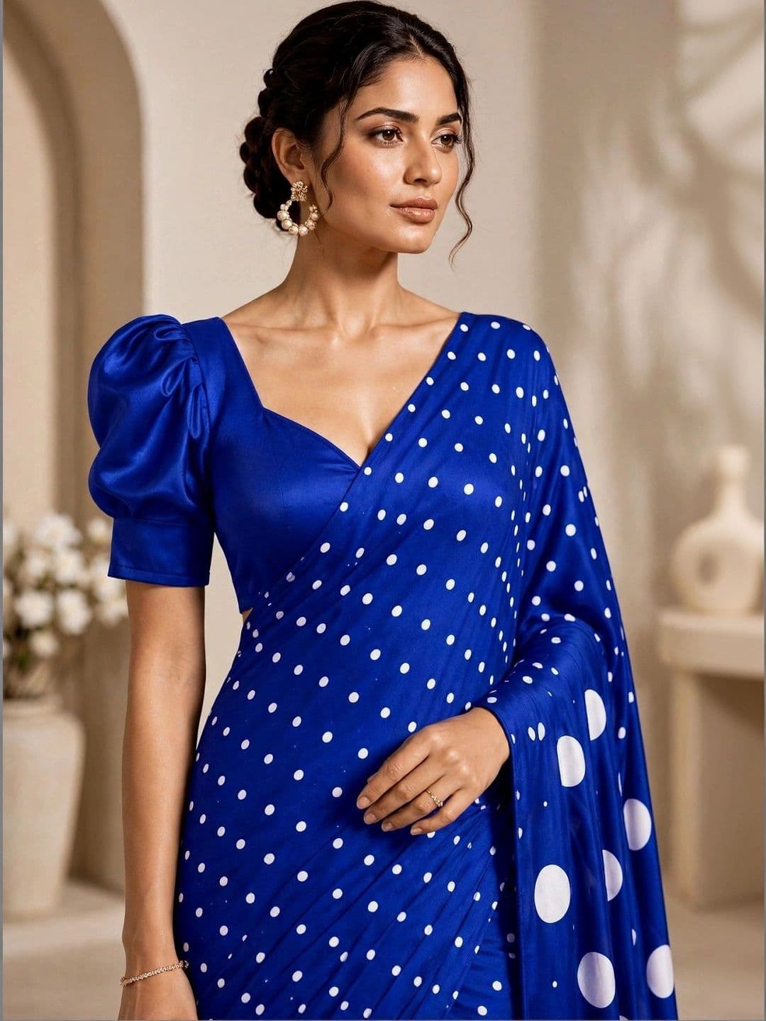 FABBRITY Polka Dot Designer Saree thumbnail 5