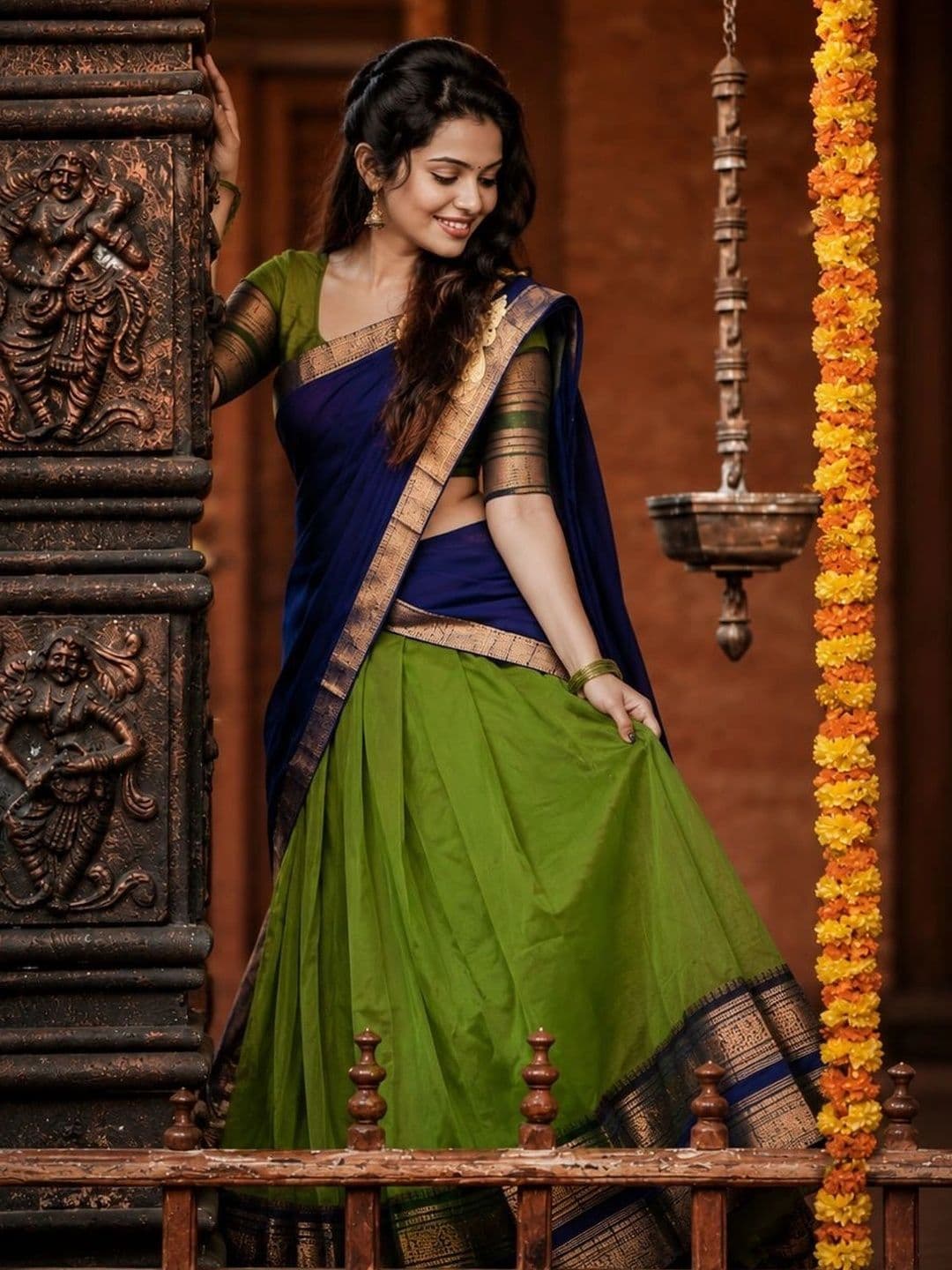 JIVUBA Ready to Wear Lehenga & Unstitched Blouse With Dupatta thumbnail 4