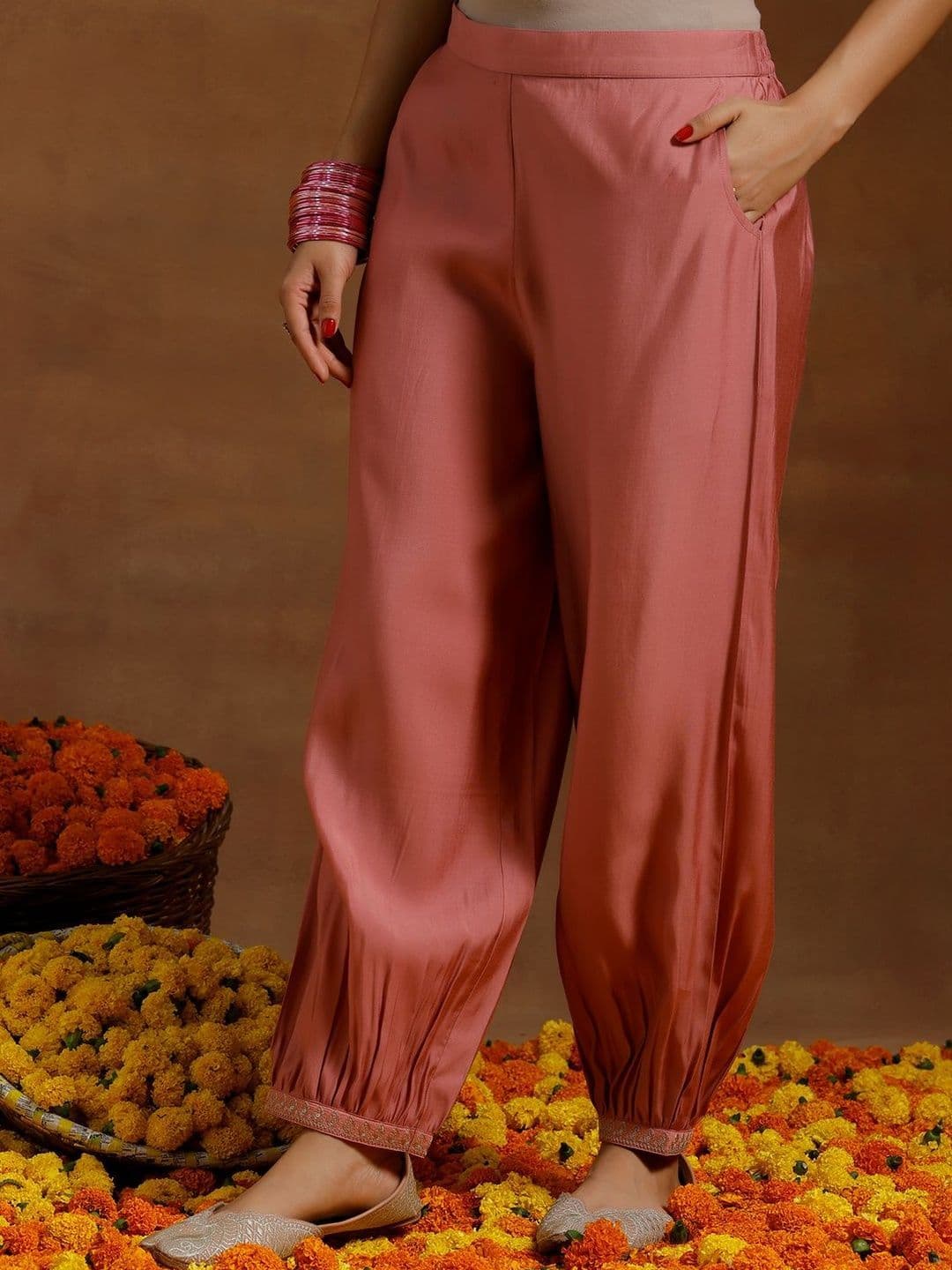 Gerua By Libas Women Floral Yoke Design Regular Kurta with Salwar & With Dupatta thumbnail 7