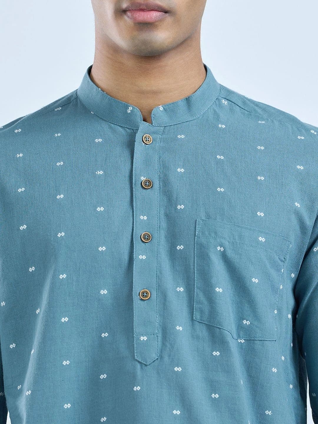 indus route by Pantaloons Men Ethnic Motifs Printed Kurta thumbnail 3