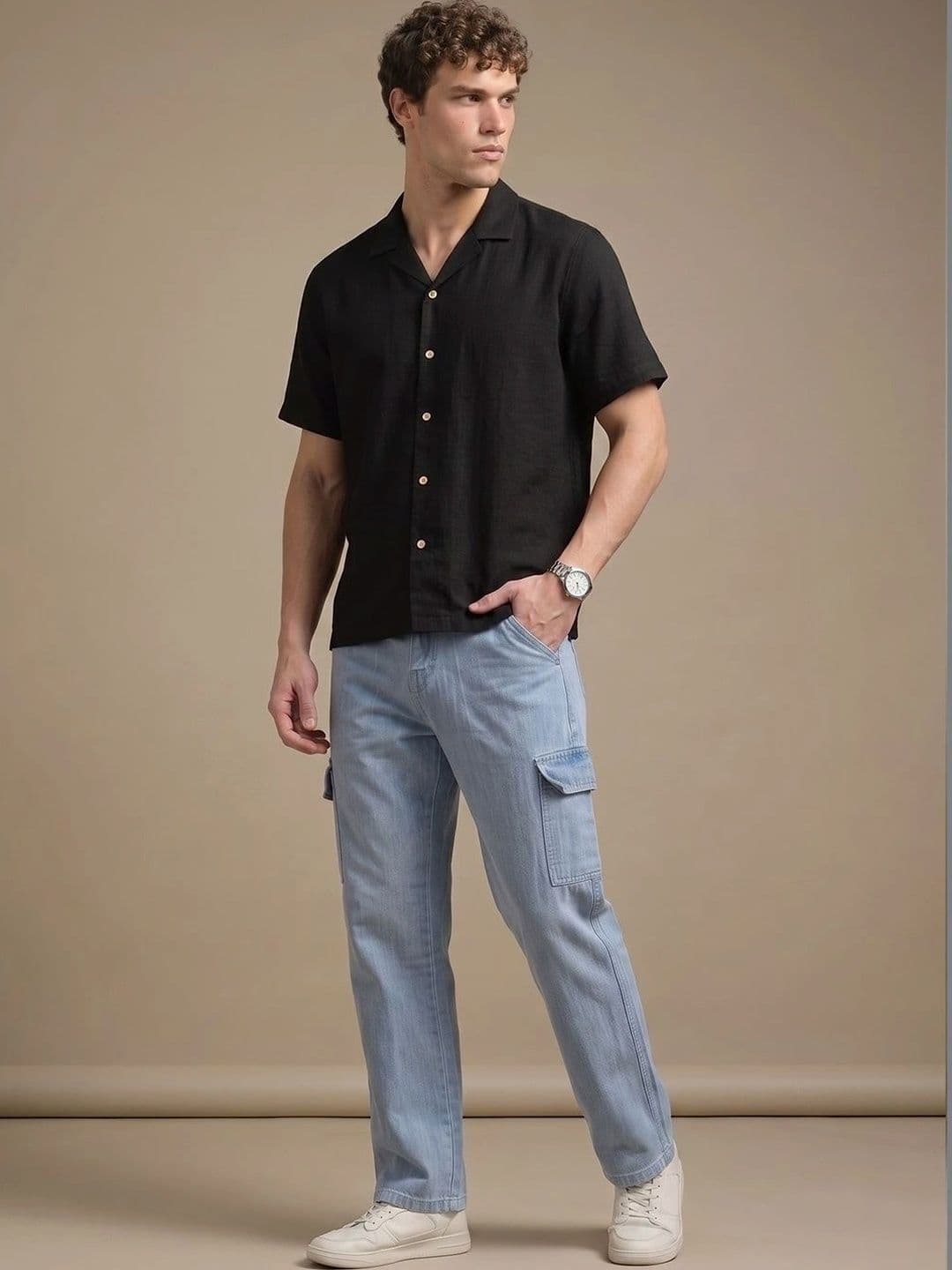 R.Code by The Roadster Life Co. Men Classic Regular Fit Mid-Rise Stretchable Jeans thumbnail 6