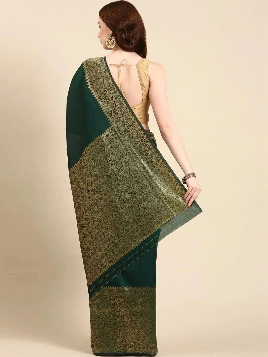 wearsquad Woven Design Zari Art Silk Banarasi Saree thumbnail 2