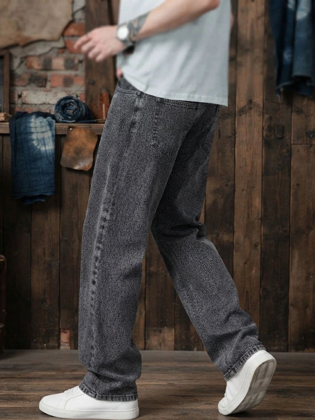 BREXX Men Jean Straight Fit Mid-Rise Stretchable Jeans thumbnail 3