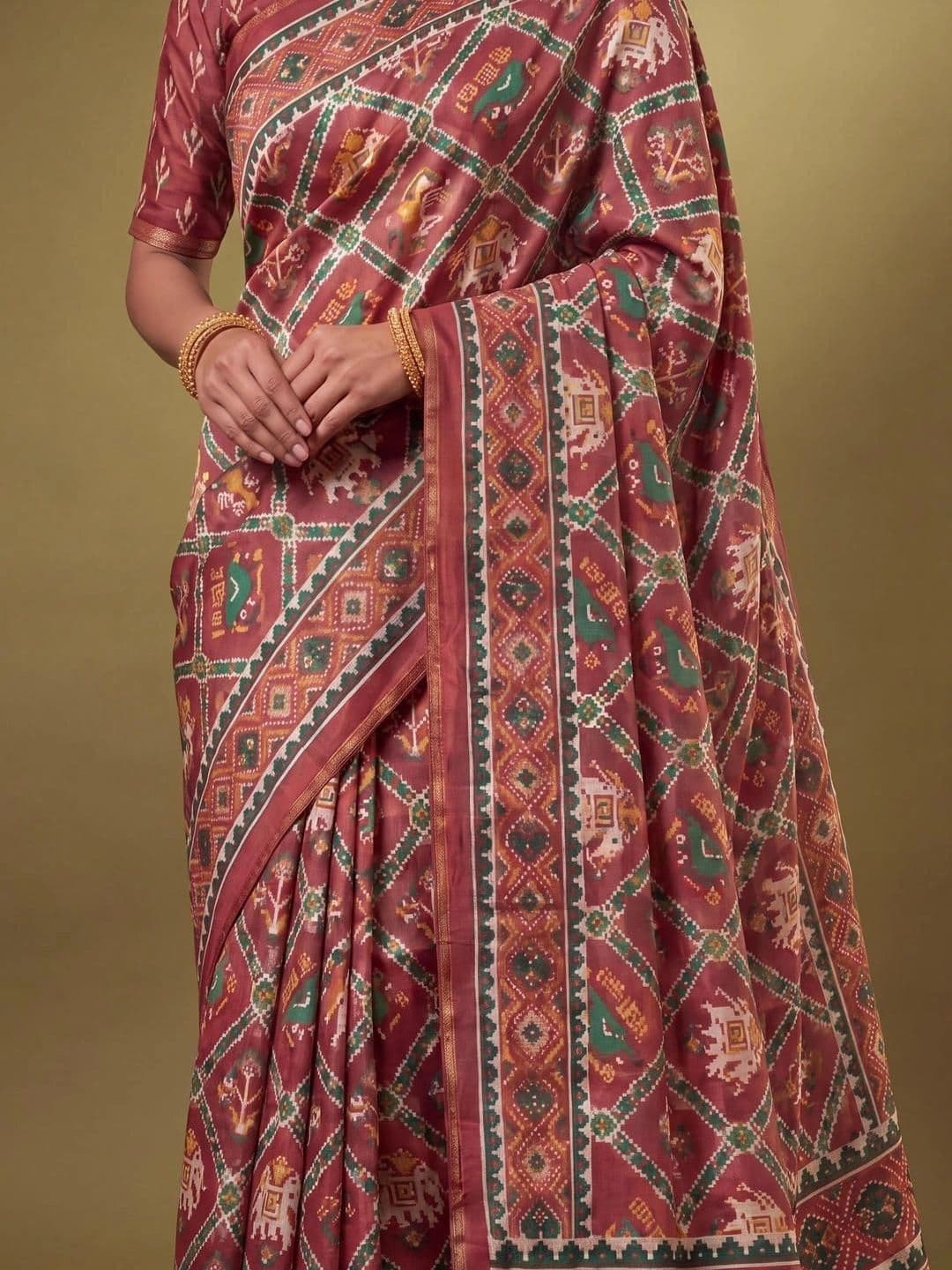 SAMANTHA Zari Silk Blend Saree thumbnail 5
