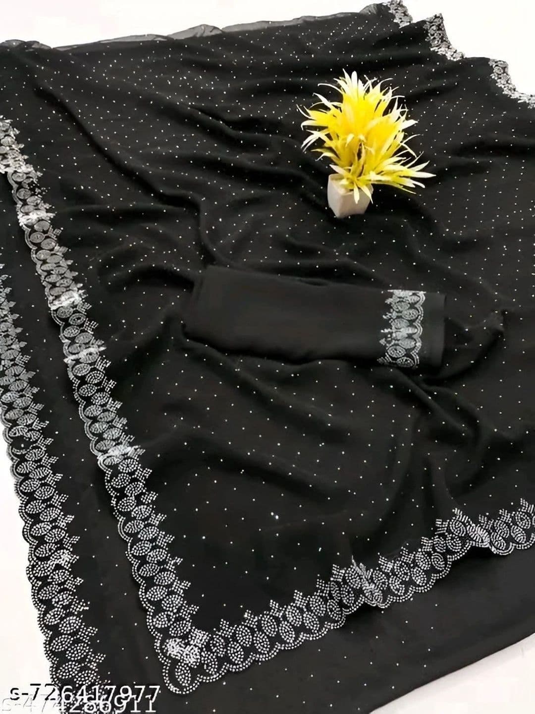 RENBRIZA Poly Georgette Saree thumbnail 2