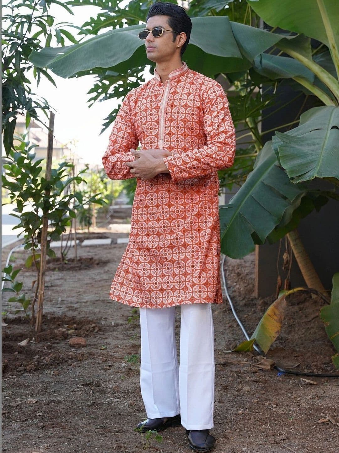 Anouk Men Ethnic Motifs Printed Kurta thumbnail 3