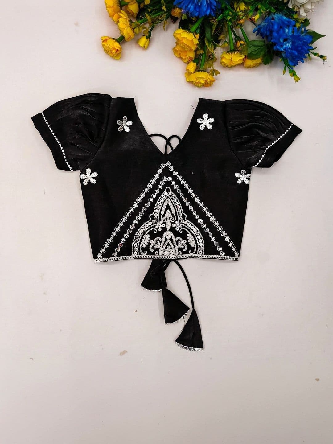 Sangria Girls Embroidered Thread Work Ready to Wear Lehenga & thumbnail 5