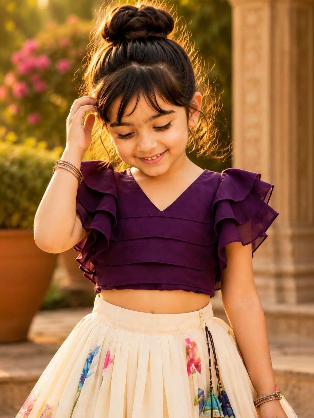 Sangria Girls Ready to Wear Lehenga & thumbnail 5