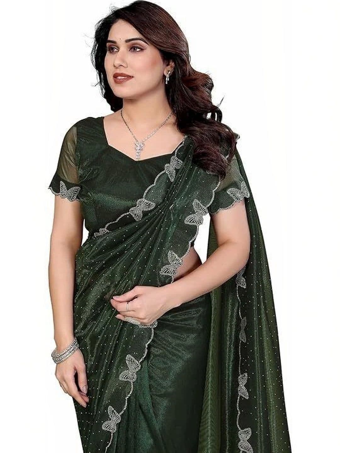 RENBRIZA Embellished Saree thumbnail 5