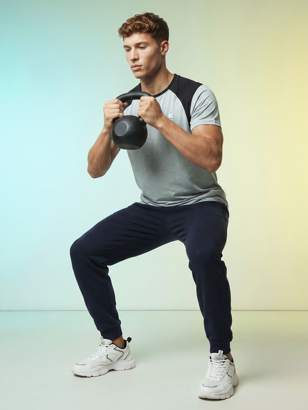 HRX by Hrithik Roshan Brand Logo Colourblocked T-shirt thumbnail 4