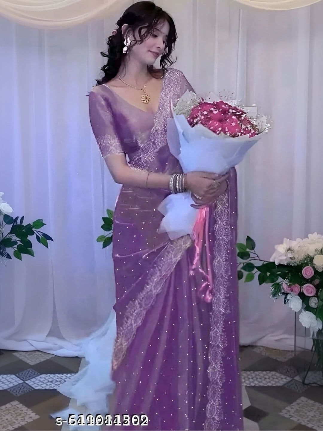 RENBRIZA Net Saree - view 1