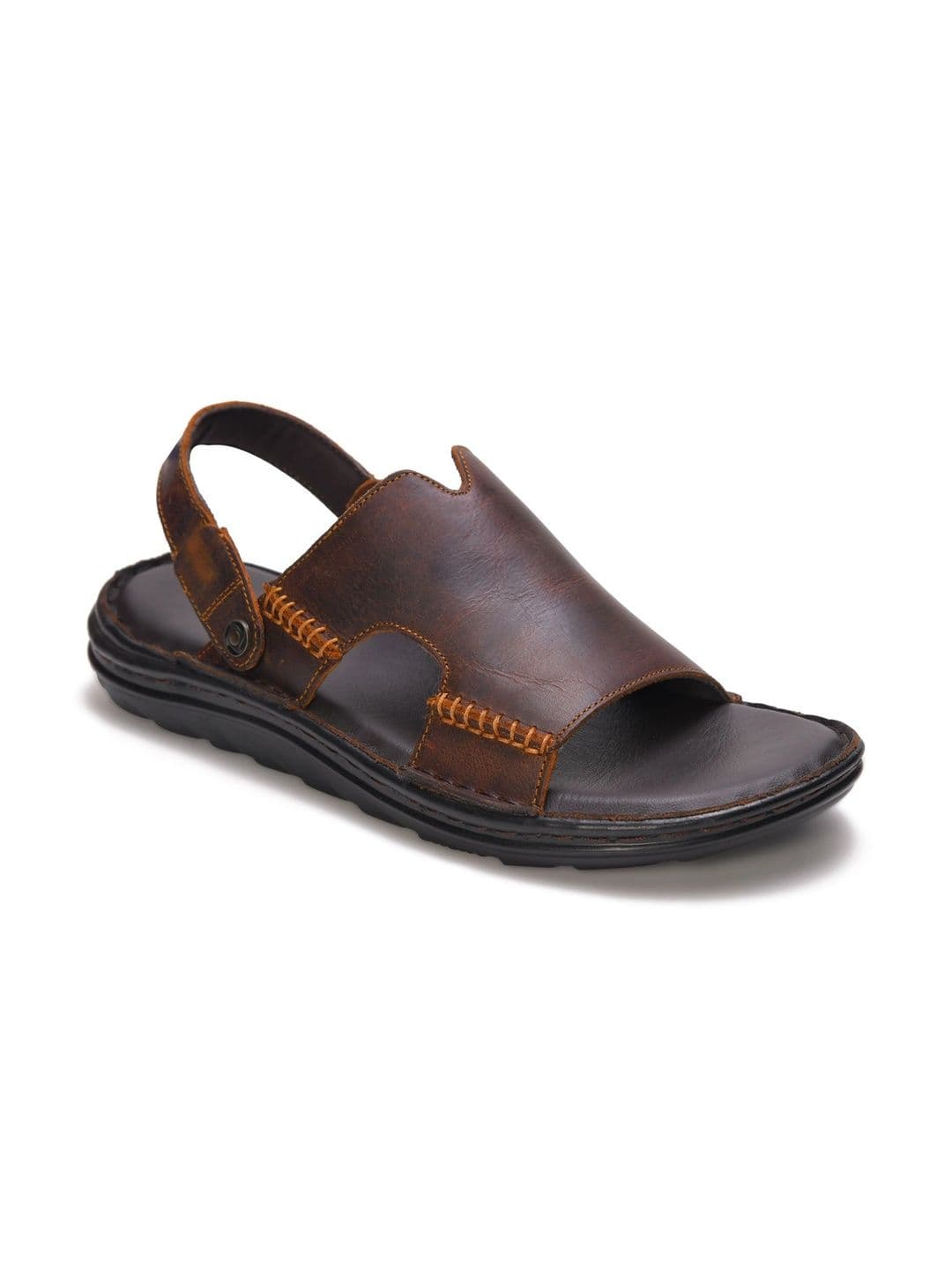 Mardi Gras Men Leather Comfort Sandals thumbnail 2