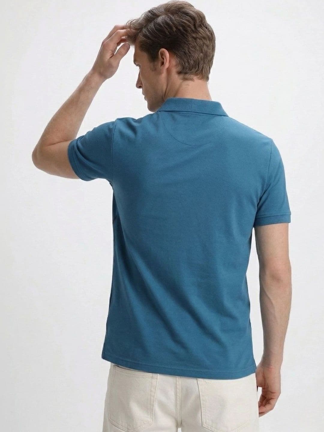 HERE&NOW Men Printed Polo Collar T-shirt thumbnail 4