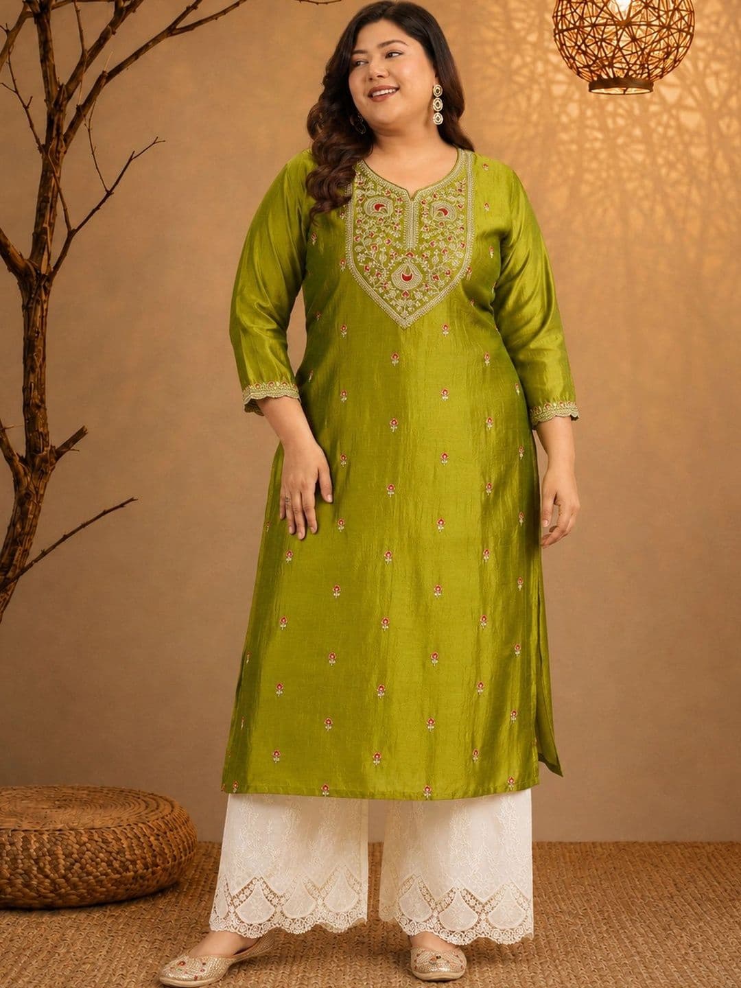 FULL BLOOM Women Ethnic Motifs Embroidered Kurta thumbnail 7