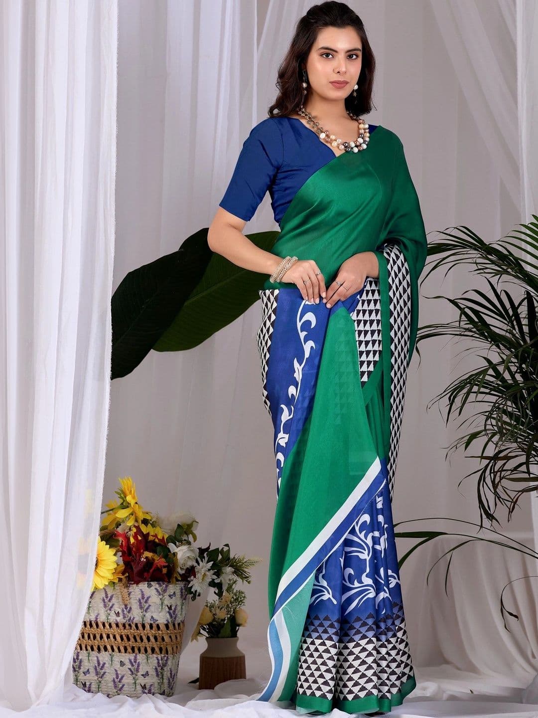 all about you Satin Designer Saree thumbnail 6