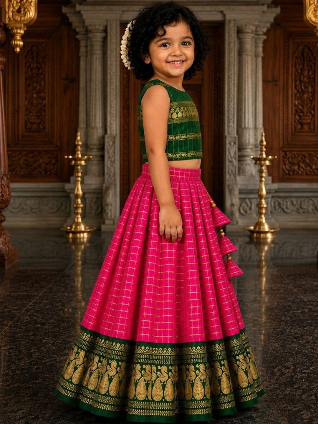 Xepon Girls Ready to Wear Lehenga & thumbnail 4
