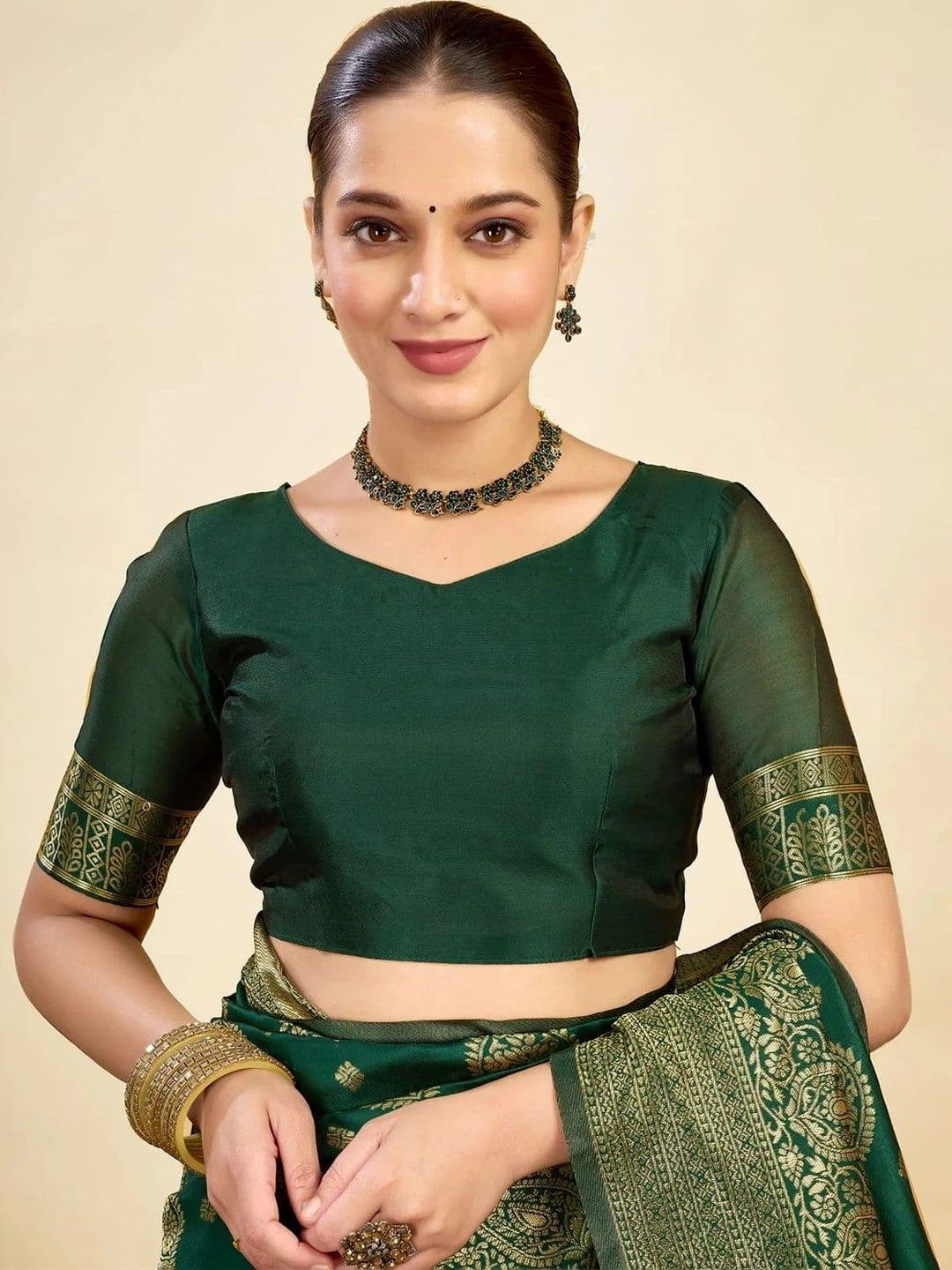 wearsquad Woven Design Zari Art Silk Banarasi Saree thumbnail 3
