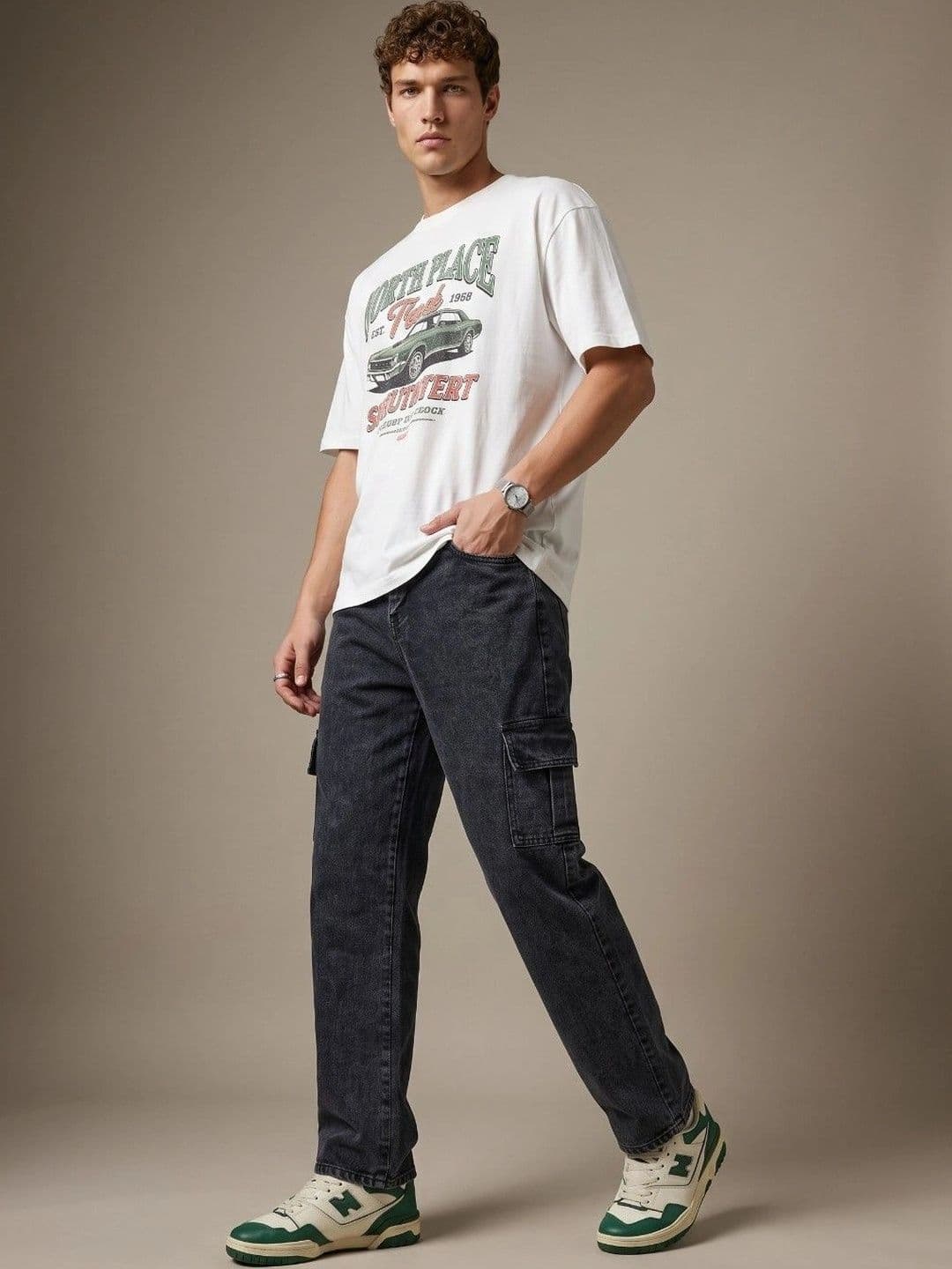 Encrypt Men Classic Regular Fit Mid-Rise Stretchable Jeans thumbnail 4