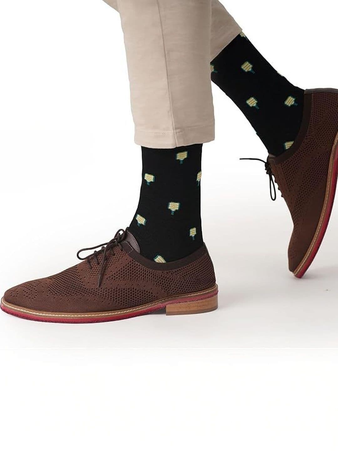 Activian Men Patterned Calf Length Socks - view 1