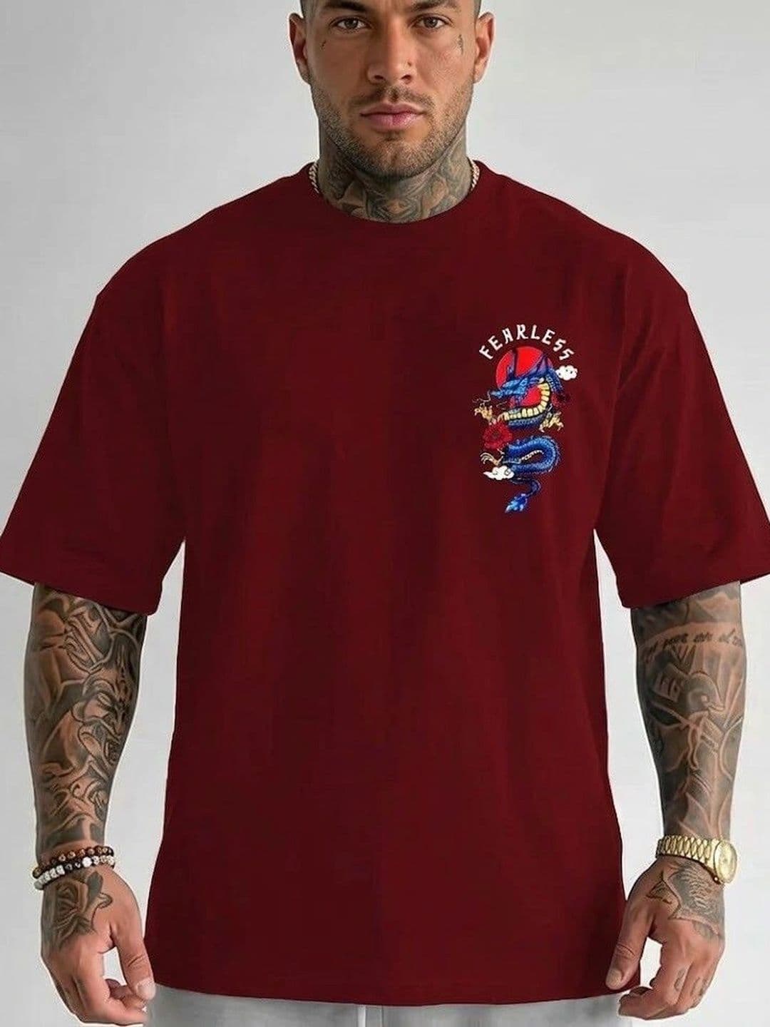 HUMMING TONE Men Printed Drop-Shoulder Sleeves T-shirt - view 1