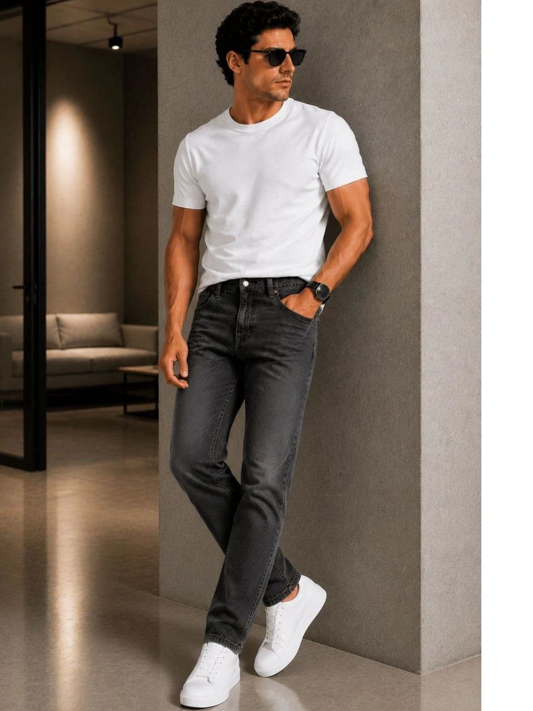 ZUSH Men Straight Fit Mid-Rise Low Distress Stretchable Jeans thumbnail 4