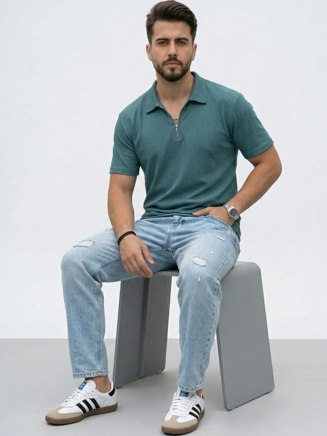 HERE&NOW Men Polo Collar T-shirt thumbnail 3
