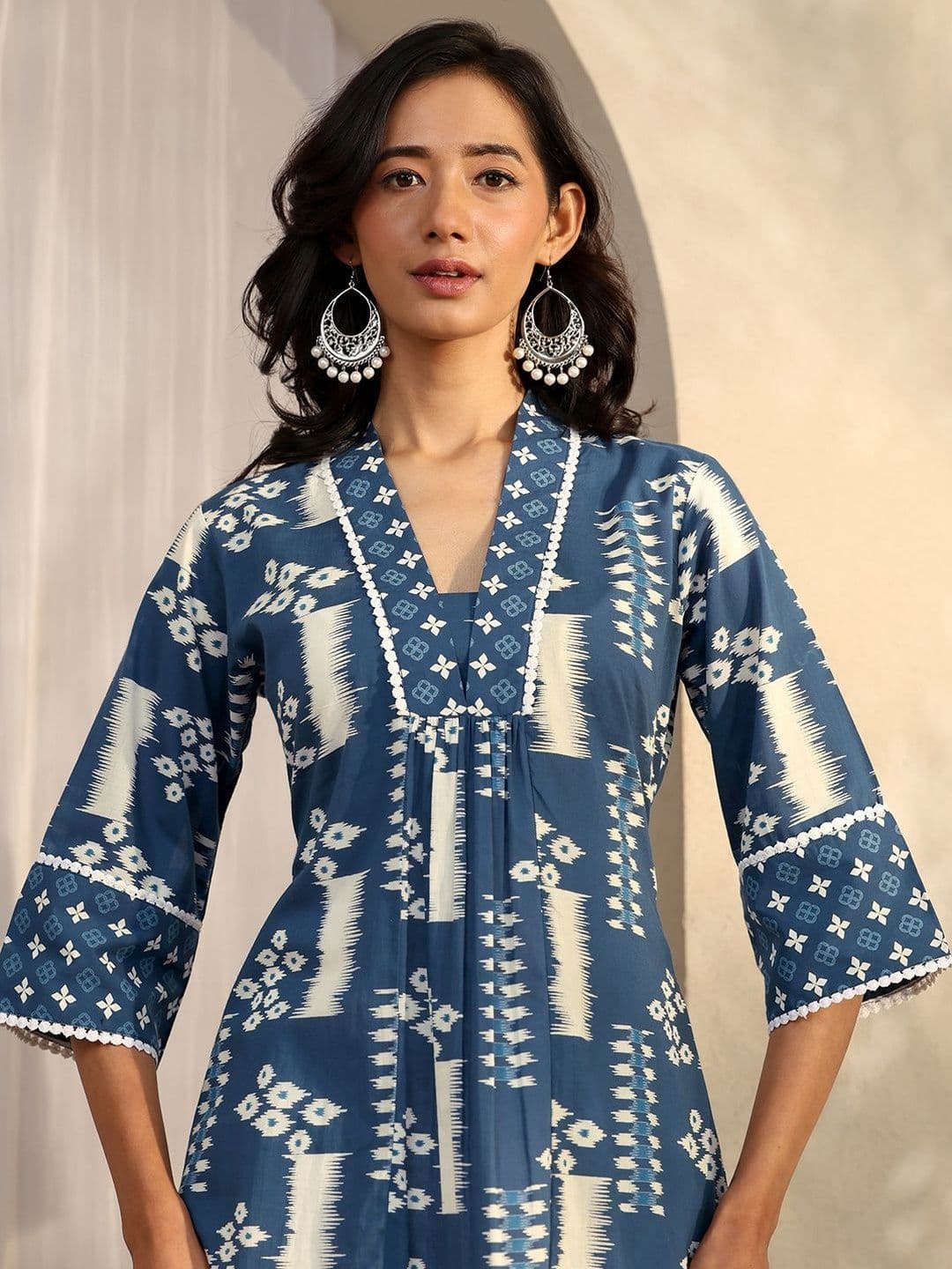 Libas Women Ethnic Motifs Printed Indigo Kurta thumbnail 7
