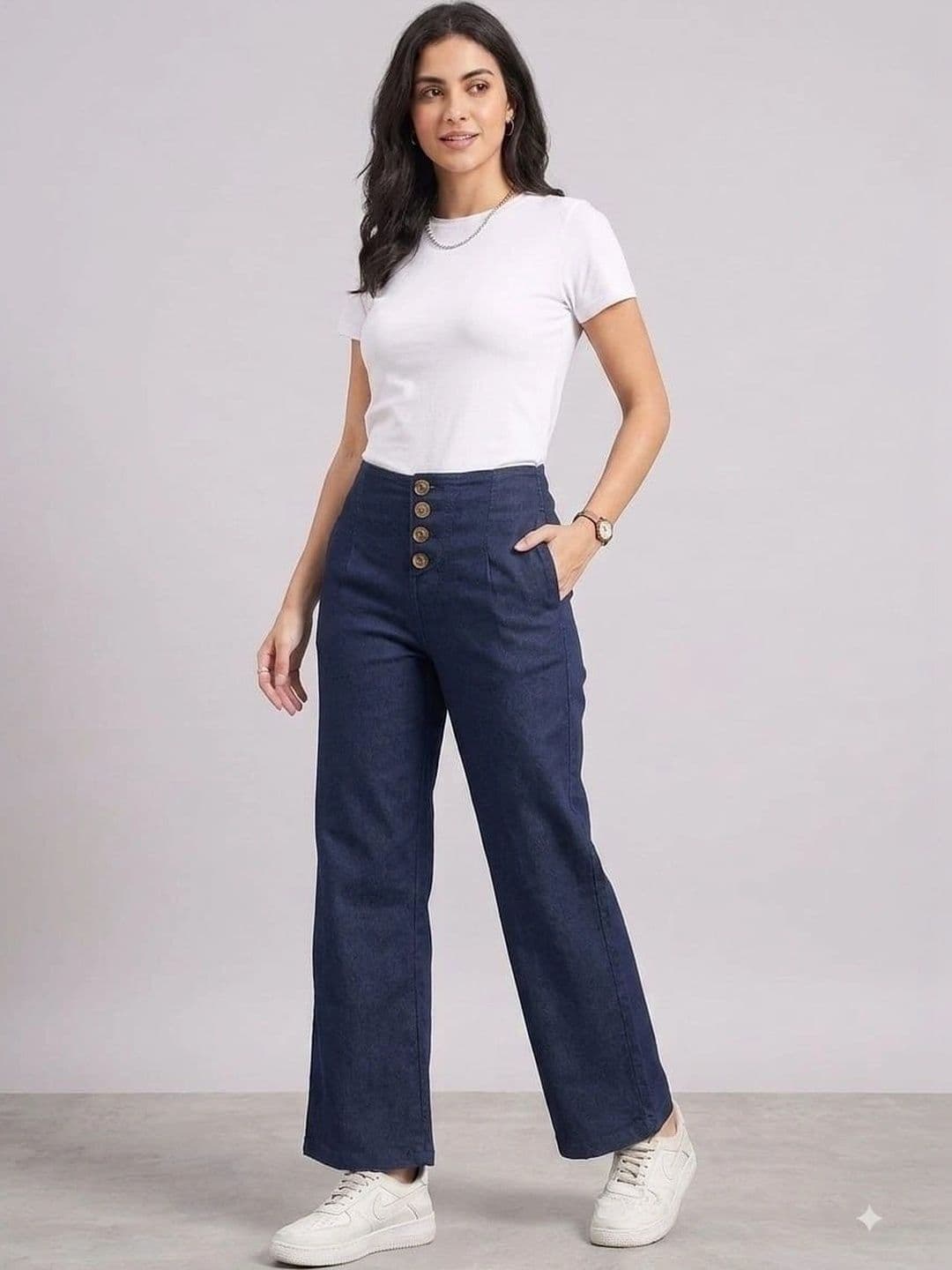 Mast & Harbour Women Comfort Straight Fit High-Rise Jeans thumbnail 3